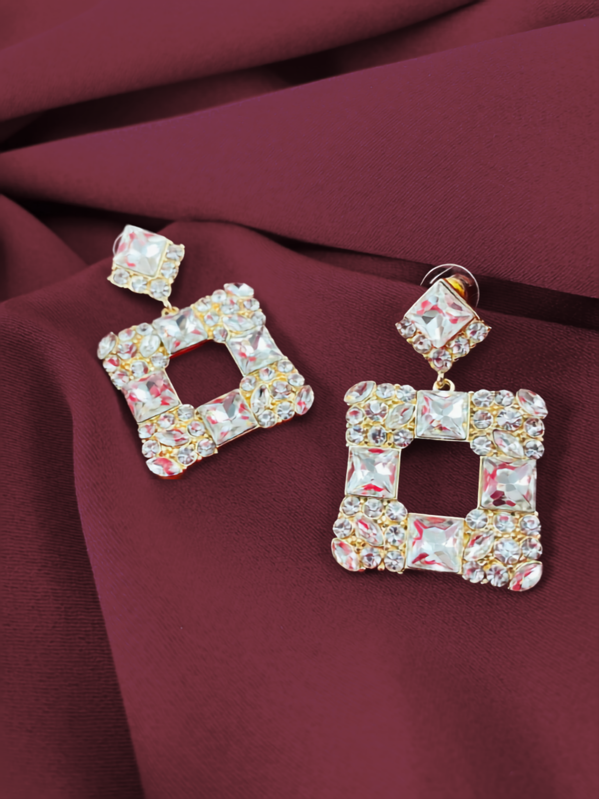 Daphne Square Crystal Earring
