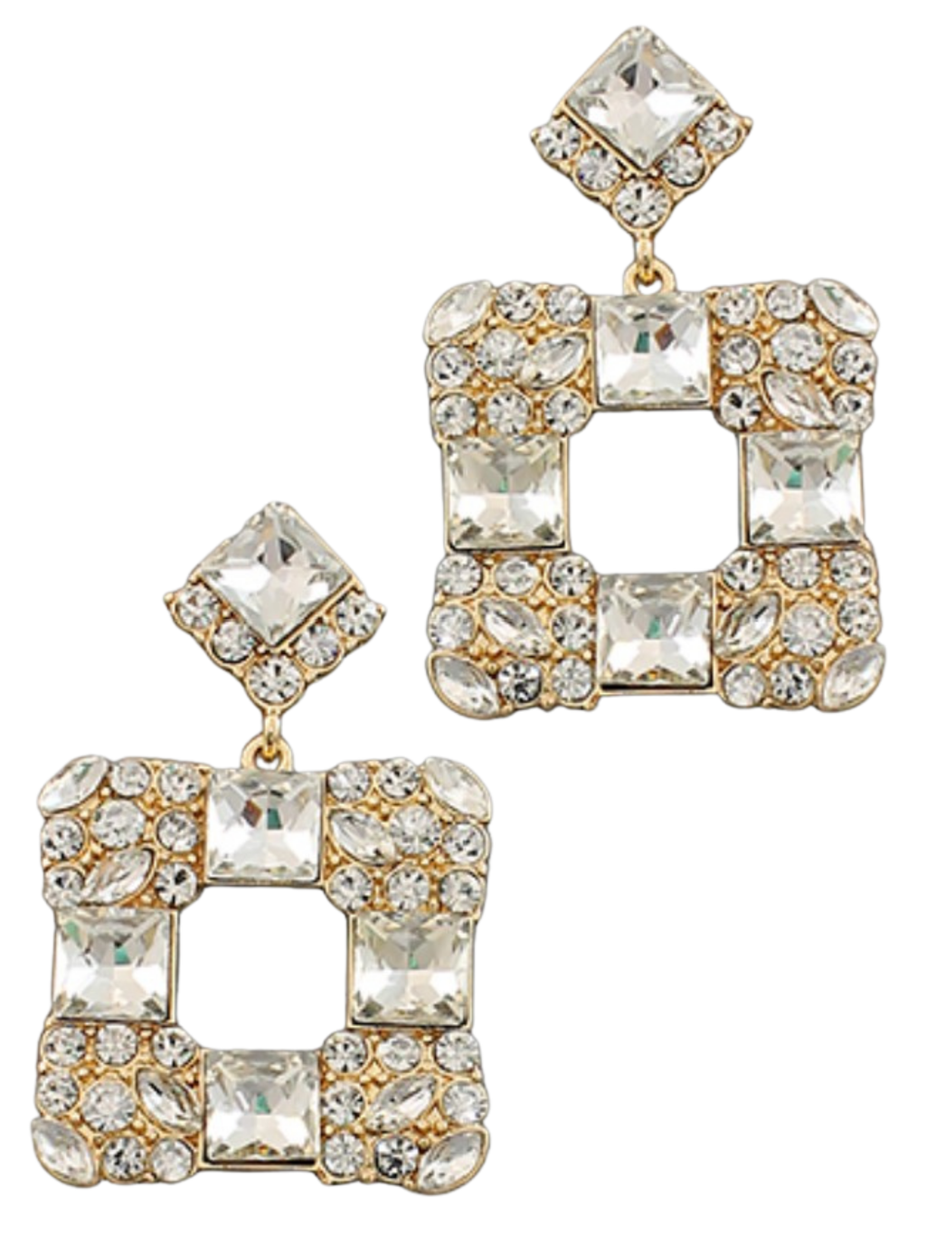 Daphne Square Crystal Earring