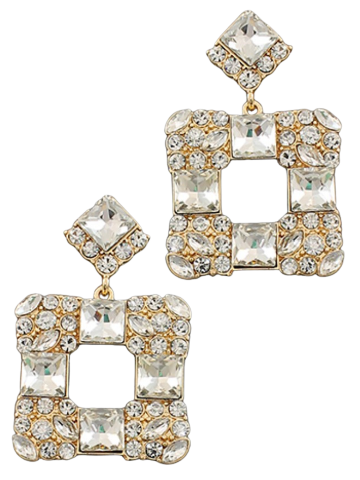 Daphne Square Crystal Earring