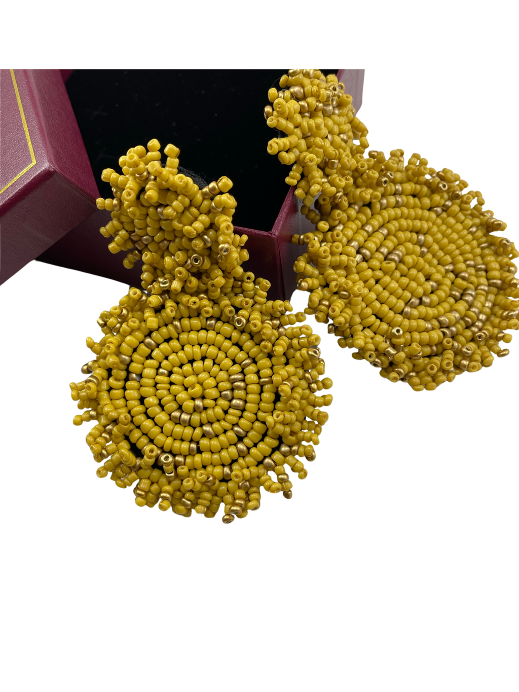 Lydia Beaded Disc Earring