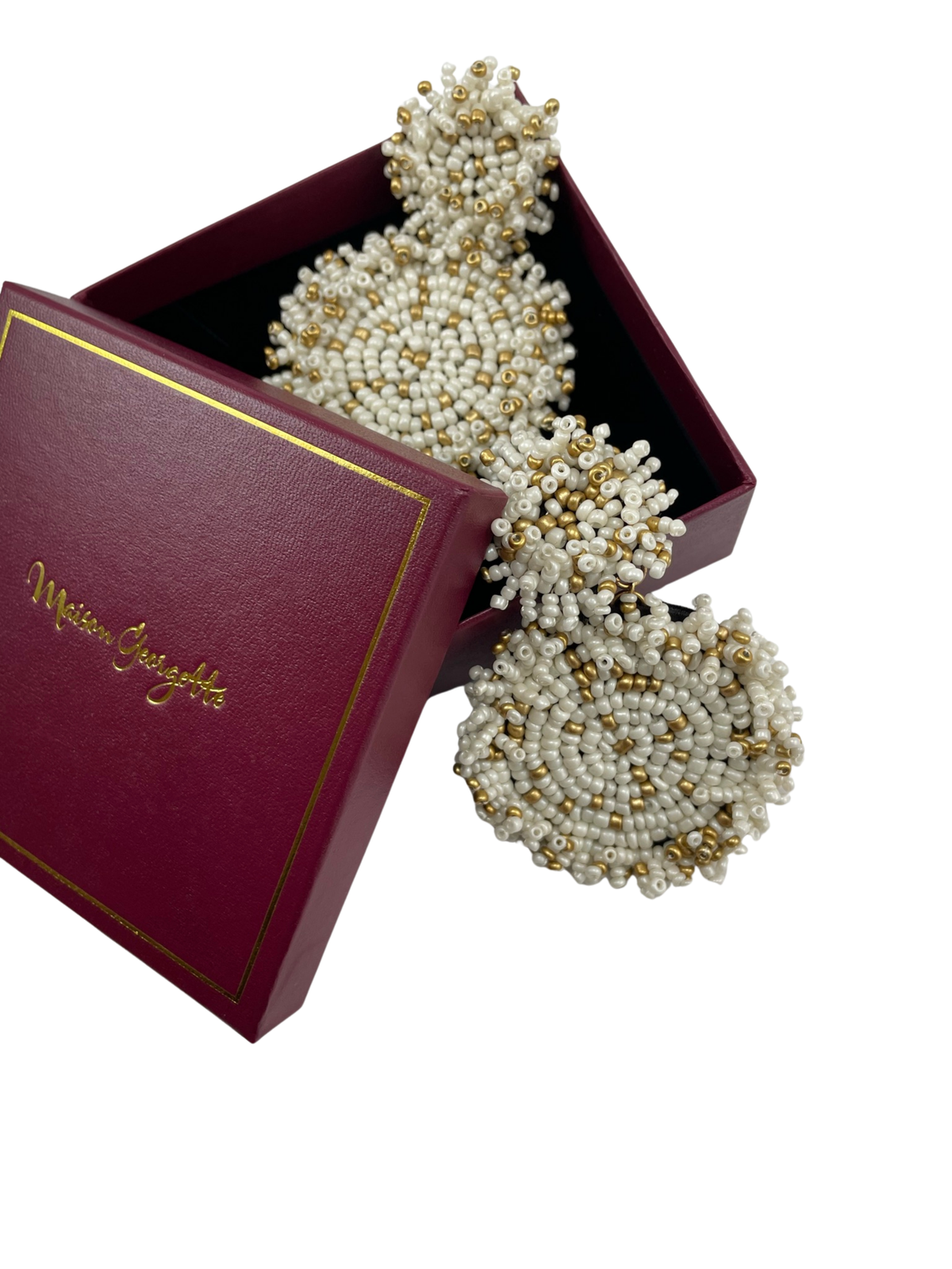 Lydia Beaded Disc Earring