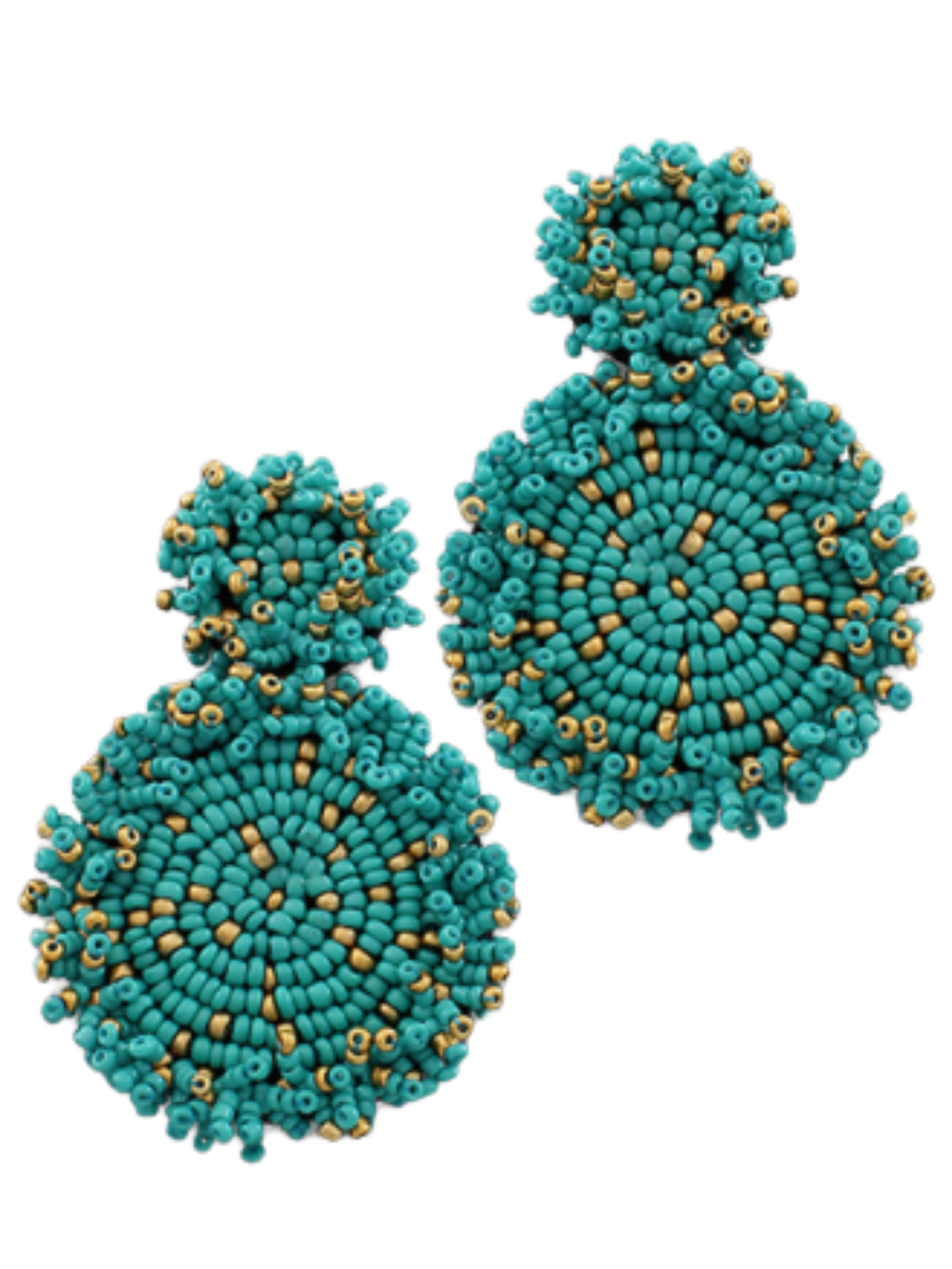 Lydia Beaded Disc Earring