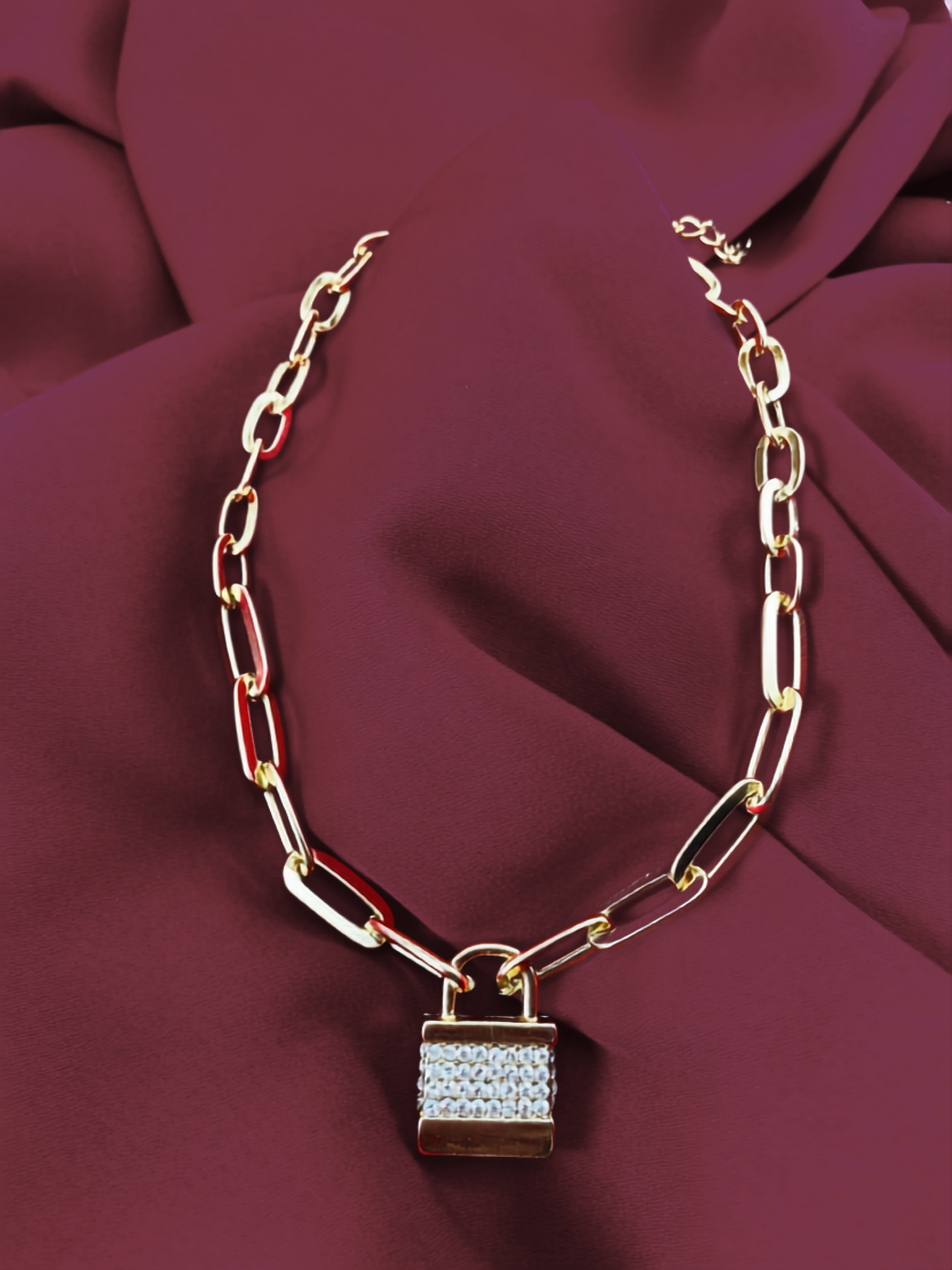 Abigail Chain Lock Necklace