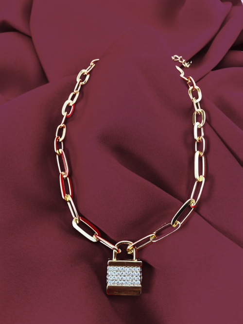 Abigail Chain Lock Necklace